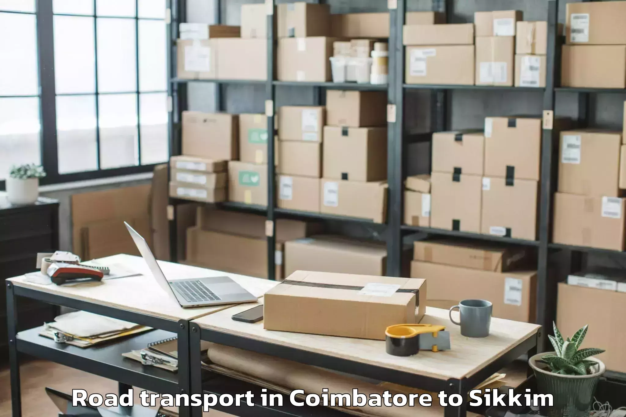 Book Coimbatore to Icfai University Sikkim Gangto Road Transport